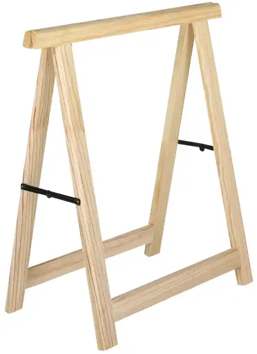 [SCHRAAGDENH77] Heavy wooden trestle pine H77 x B73.5 800kg load capacity