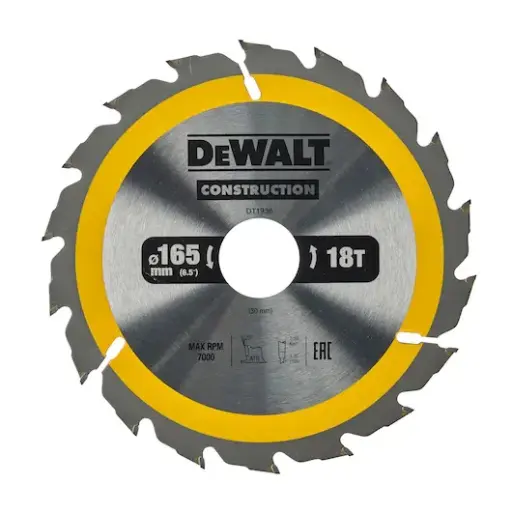 [DT1936-QZ] Construction circular saw blade 165x30mm 18T