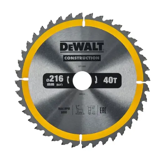 [DT1953-QZ] Construction circular saw blade 216x30mm 40T