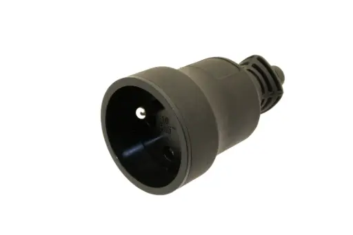 [KOPPELSTKZW] Connector in rubber 10/16A - 250V Black
