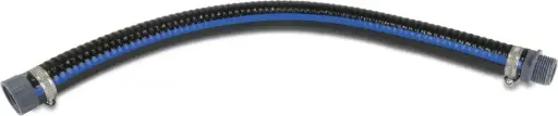 [ZPSLANG12B] Tuyau d'aspiration/pression PVC/acier 1" filetage mâle x filetage femelle 12bar 0,9bar noir/bleu 0,8m