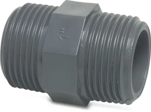 [SPRNIP] Nippel PVC-U 1" buitendraad 16bar P1