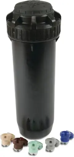 [SPRFALCON] Pop-up sproeier kunststof 1" binnendraad 2,1 - 6,2bar 40-360° zwart type Falcon 6504PC 