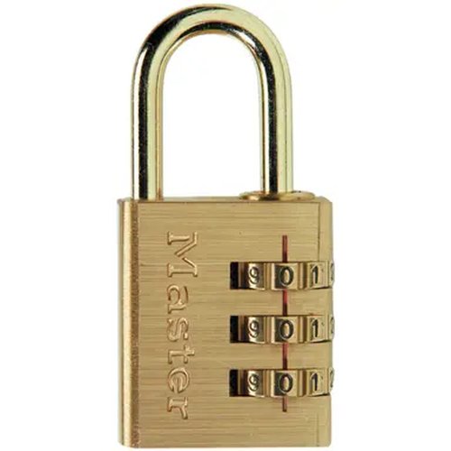 [630EURD] Combinatiehangslot Goud 30mm - 24mm beugel 