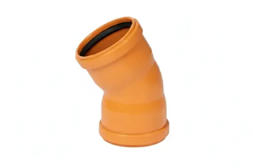 [PPB1253SN8RB] PP Bocht riolering dia 125mm 30° 2xM roodbruin benor SN8 