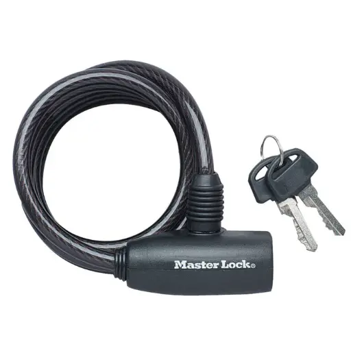 [8126EURDPRO] Câble antivol pour vélo Noir avec clés 1.8m x 8mm