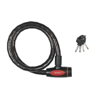 [8228EURDPROSM] Fietsslot Zwart met sleutels 1,8m x 18mm 