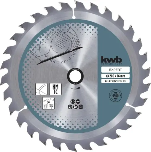 [KWB585454] KWB Thin-cut circular saw blade, carbide-reinforced, ø 170 x 30 mm 54M