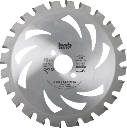 [KWB585538] KWB Dun zagend cirkelzaagblad, met hardmetaal versterkt, ø 173 x 30 mm AKKU TOP
