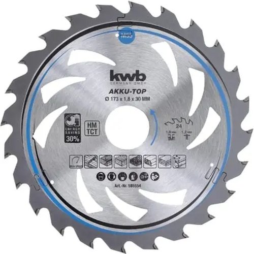 [kWB585554] KWB Thinsaw circular saw blade, carbide reinforced, ø 173 x 30 mm 55M