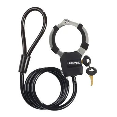 [8275EURDPROBLK] Cable lock Black with steel cable 1m x dia 8mm