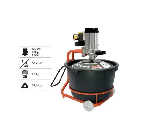 [BP 050S] Mengstation MIXER 50 SUPER met mengstang en kuip 