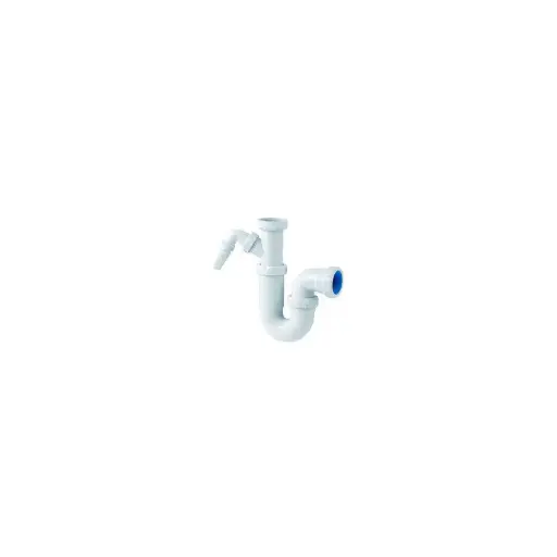 [BUISSIFON6/4X40] Buissifon S-73 aansluiting wasmachine 6/4"x40mm wit 