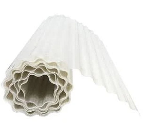 [CGGFKS00BOCL] Feuille ondulée en rouleau poleyster 76/18 (petite vague) clair 1.25m de large (30 lm/rouleau)