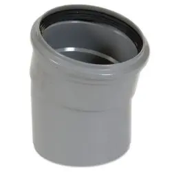 [PPBS1101SN8G] PP Bocht riolering dia 110mm 15° Msp grijs benor SN8