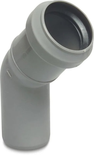 [PPBS1104SN8G] PP Bend sewer pipe dia 110mm 45° Msp gray benor SN8