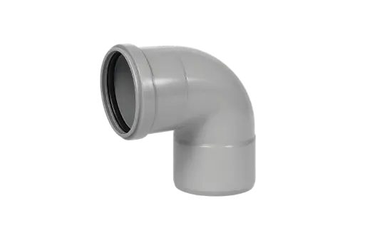[PPB1608SN8G] PP Tube d'égout d'angle dia 160mm 87° 2xM gris benor SN8
