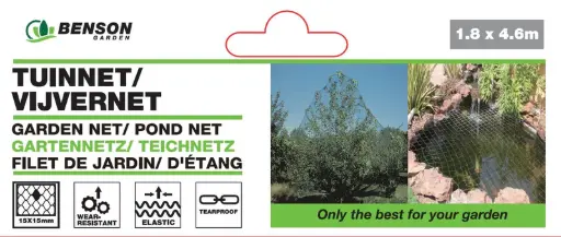[TUINNETVIJVERNET] Garden net / pond net 1.8 x 4.6 mtr white