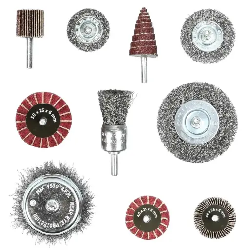[BORSTELSETBOORMACHINE10DLG] Brush set for drilling machine 10 pieces
