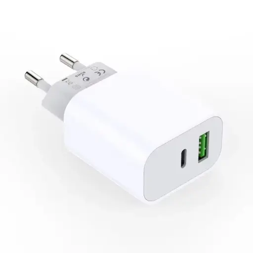 [USB-A-EN-USB-C-LADER] USB-A and USB-C charger 20W