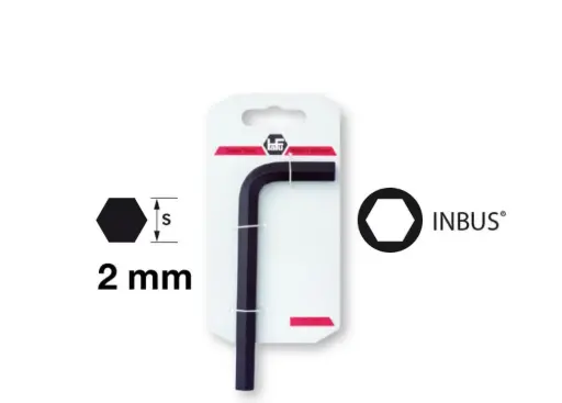 [HF 200-020-81] INBUS-Stiftsleutel 2 mm- op kaart 