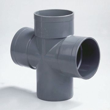 [20022470] PVC T-stuk dubbel dia 110 90° 3xM 