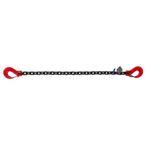 [YE.SS.8.1K1I.10.030] Kettingspanset 10mm met 1 klephaak en 1 inkorthaak LC 63 kN - 3 meter