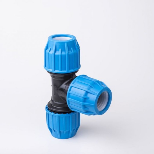 [20412003040] PE koppeling druk T-stuk 40mm SDR11 PN16