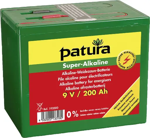 [30.000.190] Batterij schrikdraadapparaat super alkaline 9V 200Ah 