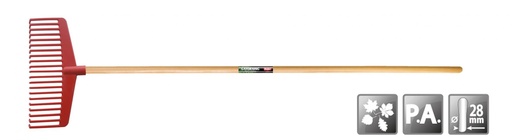 [3500341] Râteau à feuilles 380mm polyamide fixe m/st 1.5m